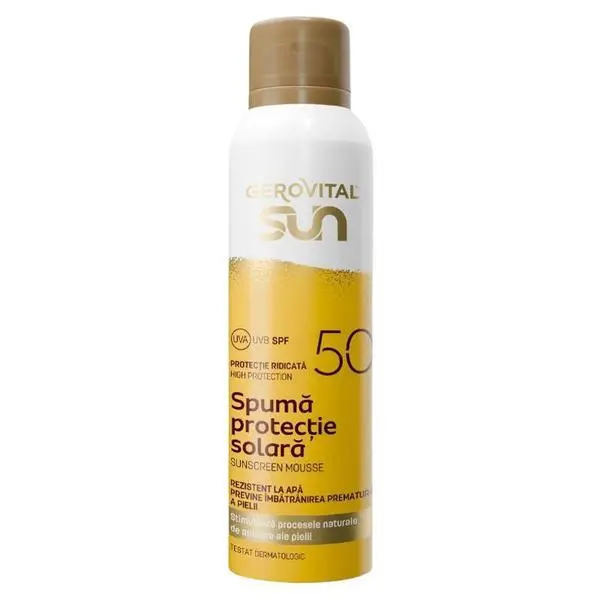 Gerovital Слънцезащитен крем пяна SPF 50 - Gerovital Sun Sunscreen Mousse, 150 мл