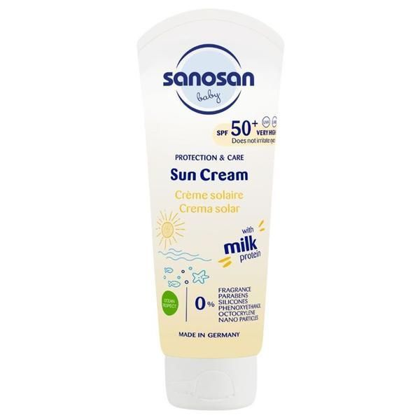 Sanosan Слънцезащитен крем с SPF 50+ за деца - Sanosan Sun Cream, 75 мл