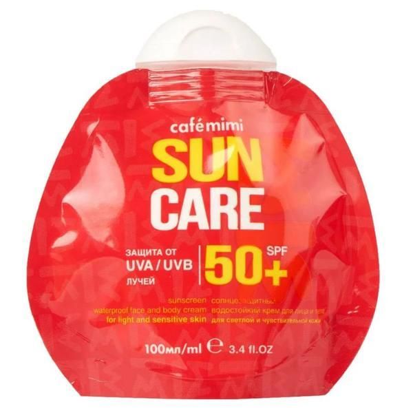 Cafe Mimi Слънцезащитен крем за лице и тяло - Cafe Mimi Sun Care UVA/UVB SPF 50+ Water Resistance, 100 мл