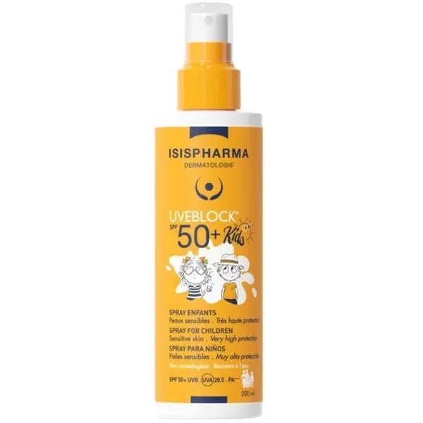 Isispharma Слънцезащитен спрей за деца - Isispharma Uveblock SPF50+ Kids Spray for Children, 200 мл