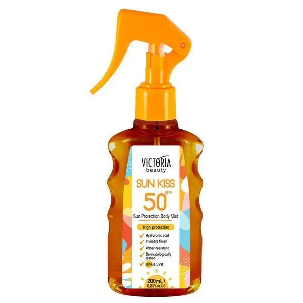 Camco Слънцезащитен спрей за тяло с висока степен на защита - Camco, Victoria Beauty  SPF50 Sun Kiss, 200 мл