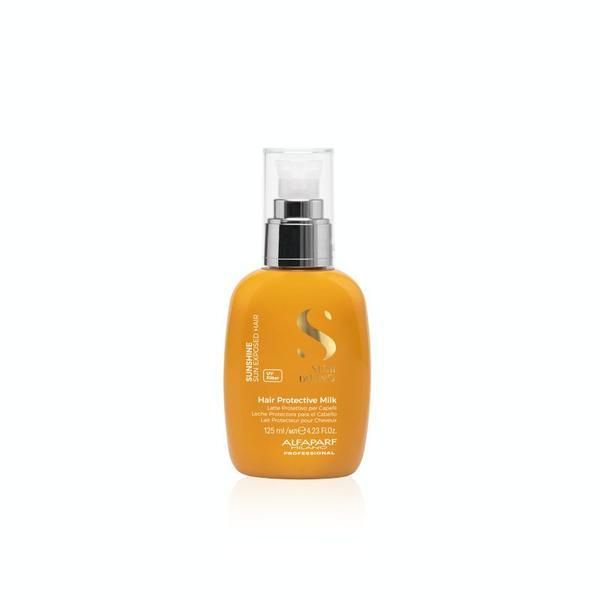 Alfaparf Milano Слънцезащитно мляко за коса Без измиване Alfaparf Semi di Lino Sunshine, 125 мл