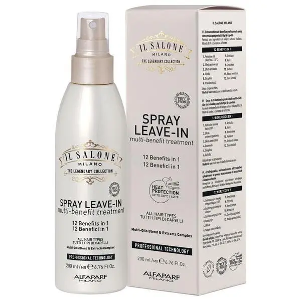 Alfaparf Milano Спрей без отмиване с множество предимства за всички типове коса - Il Salone Milano Professional Spray Leave-in Multi-Benefit Treatment 12 предимства в 1, 200 мл