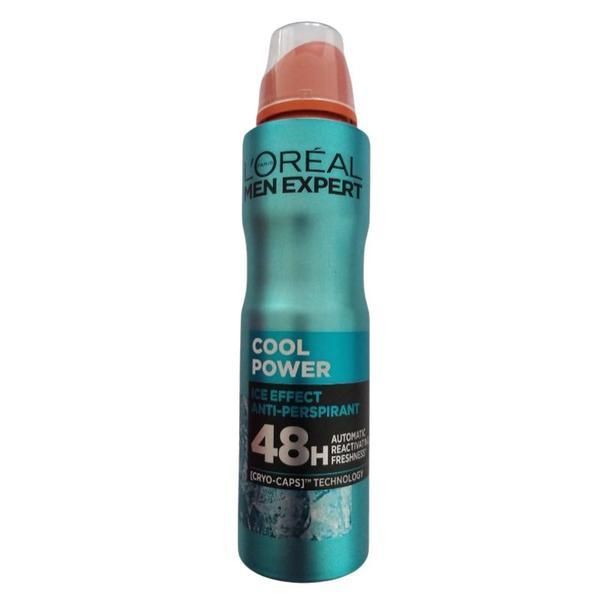 L'Oreal Paris Спрей дезодорант против изпотяване за мъже - L&#039;Oreal Paris Men Expert Cool Power 48H, 150 мл