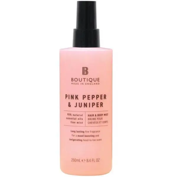 Boutique Спрей за коса и тяло с аромат на розов пипер и хвойна - Boutique Hair &amp; Body Mist, 250 мл