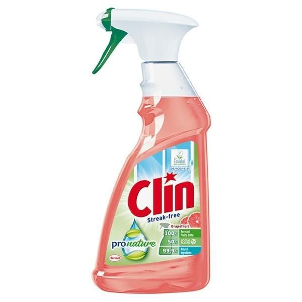 Clin Спрей за почистване на прозорци - Clin Streak-free Pro Nature Grapefruit, 500 мл