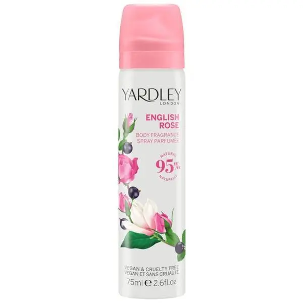 Yardley Спрей за тяло с аромат на английска роза - Yardley London English Rose Body Fragrance, 75 мл