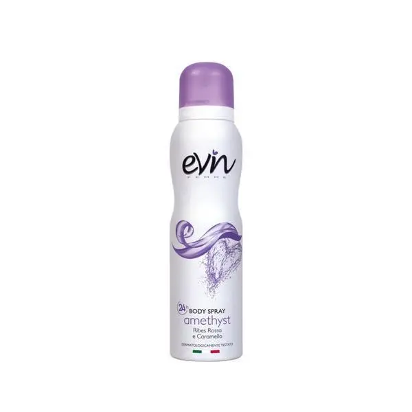 Evin Спрей за тяло за жени, с червено френско грозде и карамел - Evin Femme Body Spray Amethyst 24h, 150 мл