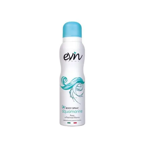 Evin Спрей за тяло за жени, с роза и бяло пачули - Evin Femme Body Spray Aquamarine 24h, 150 мл
