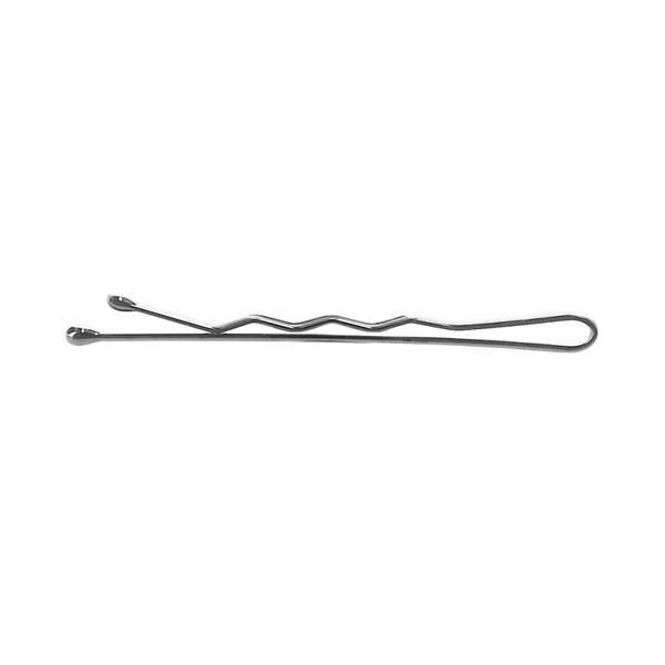 Lussoni Сребърни вълнообразни фиби- Lussoni Hr Acc Waved Hair Grips Silver 4 см, 250 бр