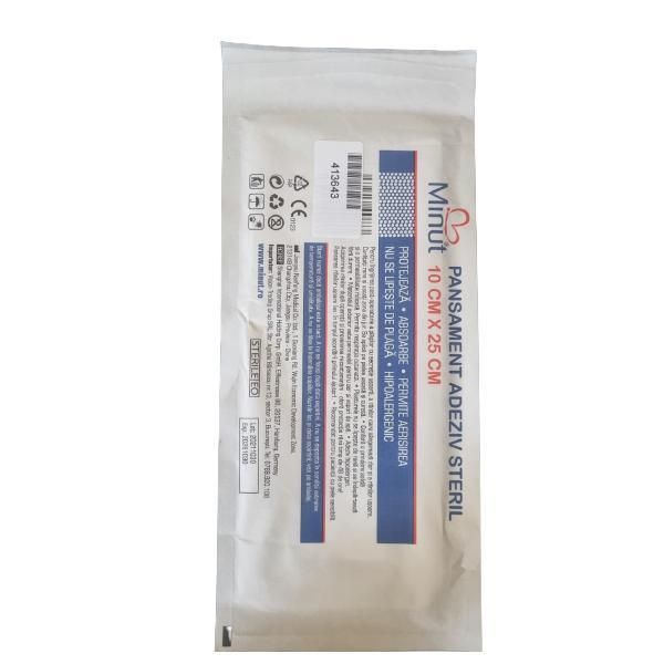 Minut Стерилна адхезивна превръзка Minute Vision Trading 10 x 25 см