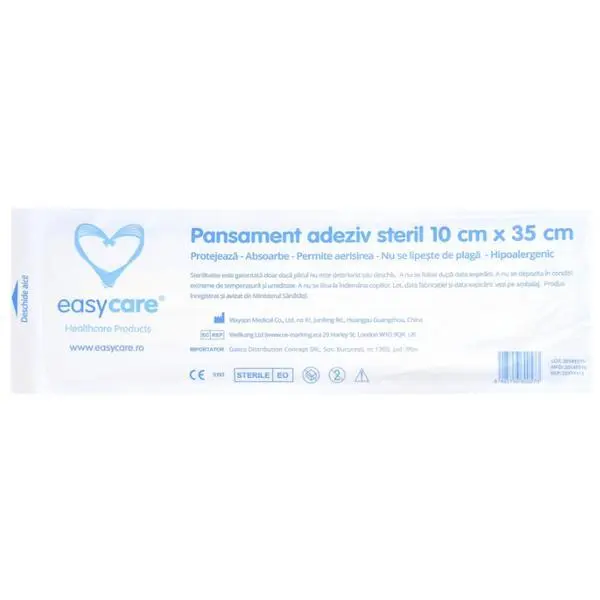 Easy Care Стерилна лепяща превръзка Easy Care, 10см x 35см
