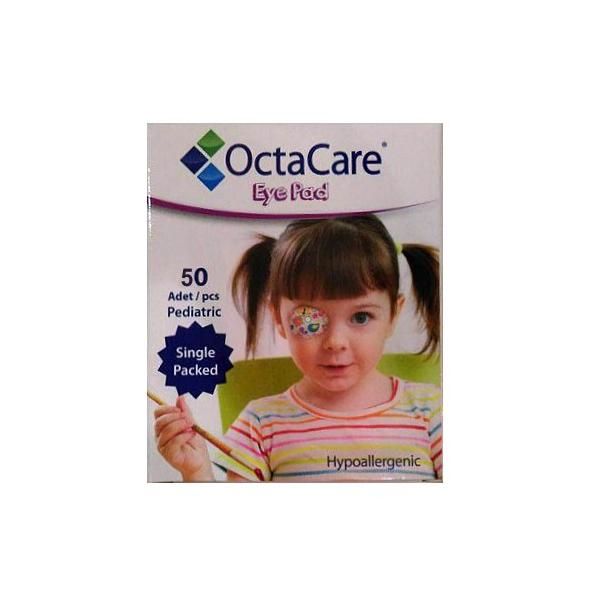 Octamed Стерилни пластири за очи за деца Момичета - Octamed OctaCare Pediatric Eye Pad, 5см x 6.2см, 50 броя