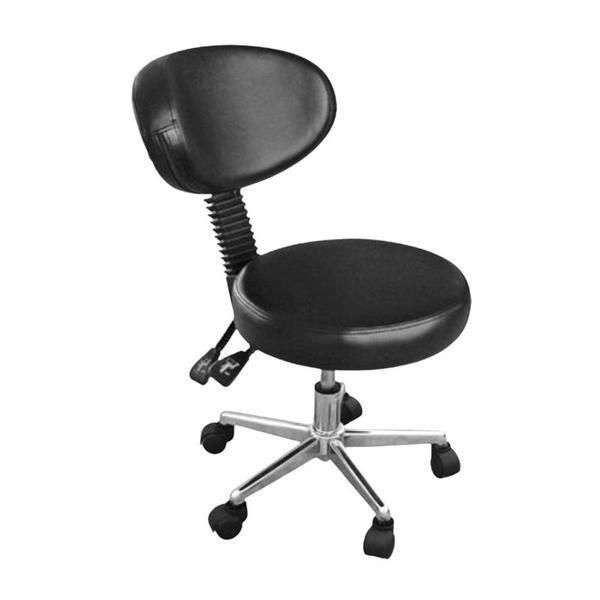 Beautyfor Стол с облегалка и колелца за салон CH-810B(T) - Beautyfor Master Chair, черен, 1 бр