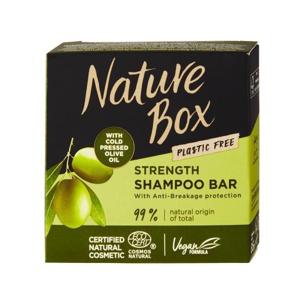 Nature Box Студено пресован твърд укрепващ шампоан със зехтин - Nature Box , 85 гр