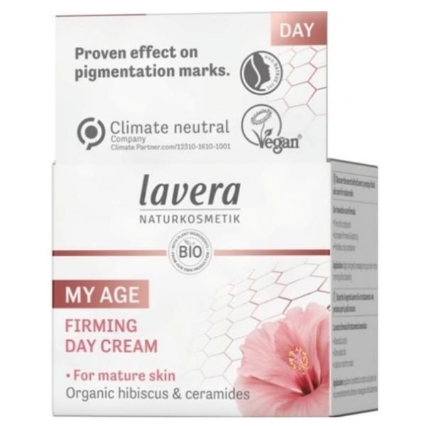 Lavera Стягащ дневен крем за зряла кожа с хибикус и Myt Age Lavera Ceramides, 50 мл