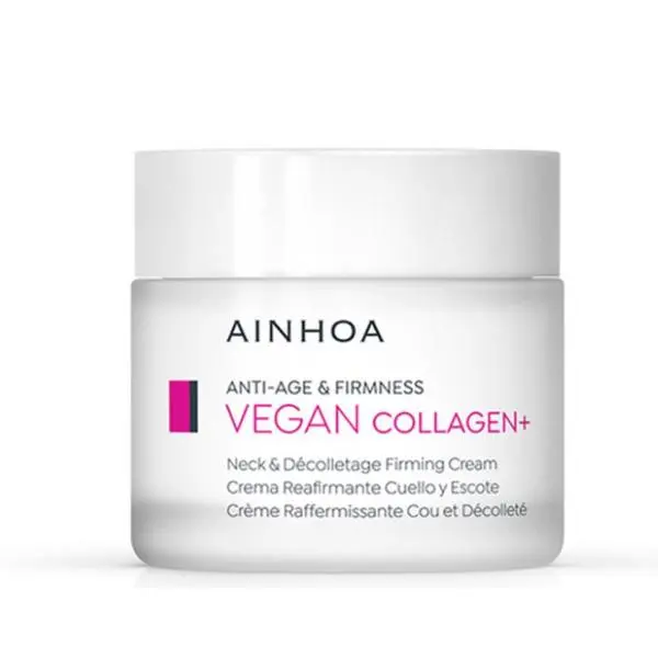 Ainhoa Стягащ и лифтинг крем за шия и деколте с веган колаген - Ainhoa ????Anti-Age &amp; Firmness Vegan Collagen+ Neck &amp; Decolletage Firming Cream, 50 мл