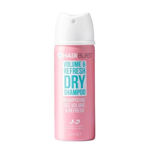 Hairburst Сух шампоан за обем и освежаване на косата, Travel Size - Hairburst Volume &amp; Refresh Dry Shampoo, 50 мл