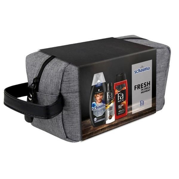 Fa Свеж подаръчен комплект за мъже - Душ гел Fa Men 400 мл + Дезодорант спрей против изпотяване Fa Men 150 мл+ Шампоан срещу пърхот Schauma 400 мл