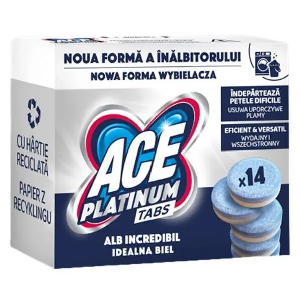 Ace Таблетки за избелване - ACE Platinum Tabs, 14 бр