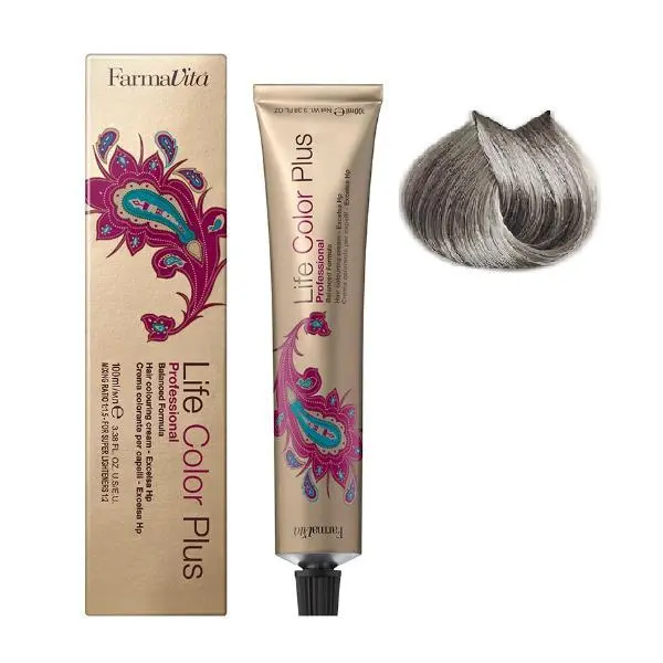 Farmavita Тайна боя - FarmaVita Life Color Plus Professional, нюанс 9.11 Пепелно русо, 100 мл