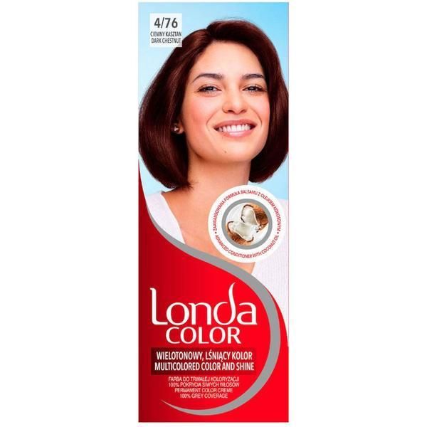 Londa Color Тайна боя - Londa Color Multicolored Colour and Shine, нюанс № 4/76 Тъмен кестен, 1 бр