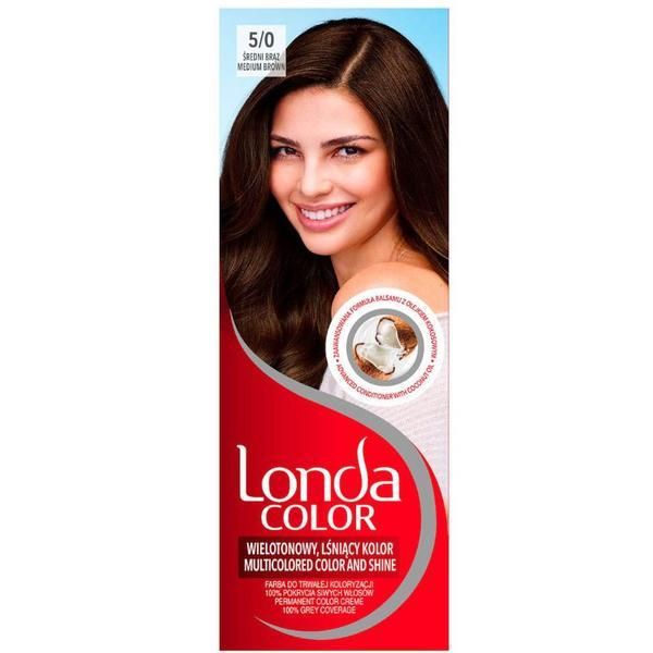 Londa Color Тайна боя - Londa Color Multicolored Colour and Shine, нюанс № 5/0 Medium Brown, 1 бр