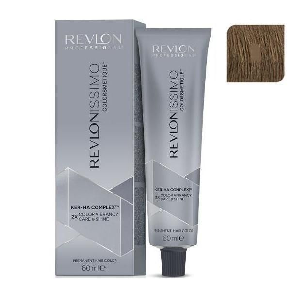 Revlon Professional Тайна боя - Revlon Professional Revlonissimo Colorsmetique Ker-Ha Complex Permanent Hair Color, нюанс 6 Тъмно русо, 60 мл