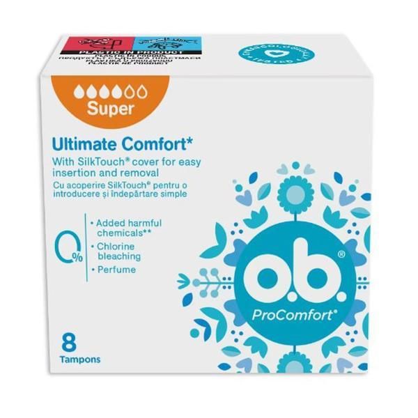 O.B. Тампони О. Б. ProComfort Super, 8 бр