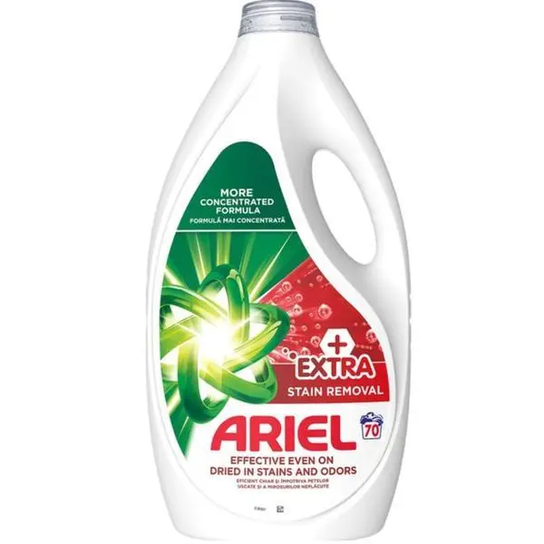 Ariel Течен автоматичен перилен препарат - Ariel +Extra Stain Removal, 70 пранета, 3.15 л