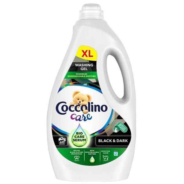 Coccolino Течен гелообразен перилен препарат - Coccolino Care Black &amp; Dark Washing Gel, 60 пранета, 2720 мл