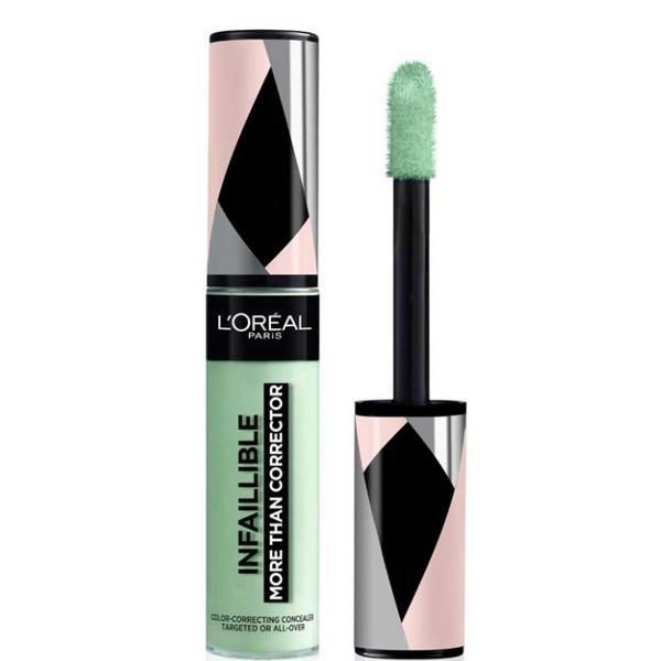 L'Oreal Paris Течен коректор - L&#039;Oreal Paris Infaillible More Than Corrector, нюанс 001 Green, 11 мл