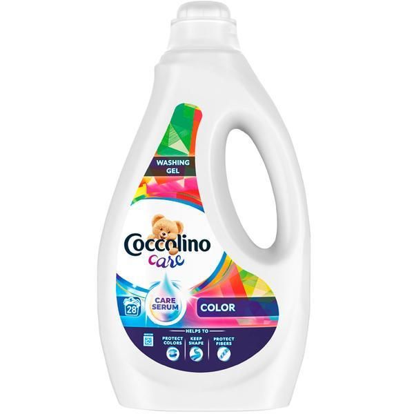 Coccolino Течен перилен гел за цветни дрехи - Coccolino Care Color гел за пране, 1120 мл
