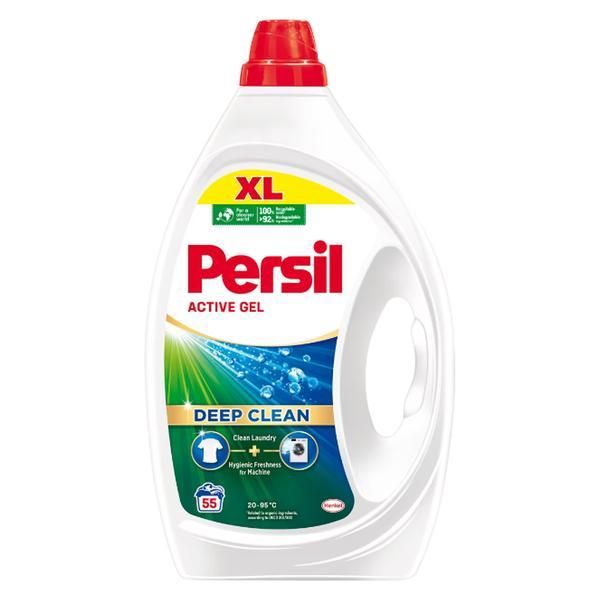 Persil Течен перилен препарат - Persil Regular Active Gel Deep Clean, 55 пранета, 2475 мл