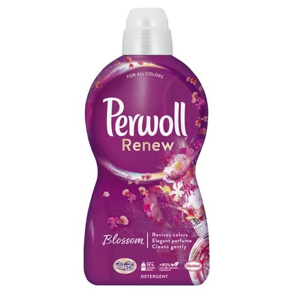 Perwoll Течен перилен препарат с флорален аромат - Perwoll Renew Blossom, 990 мл