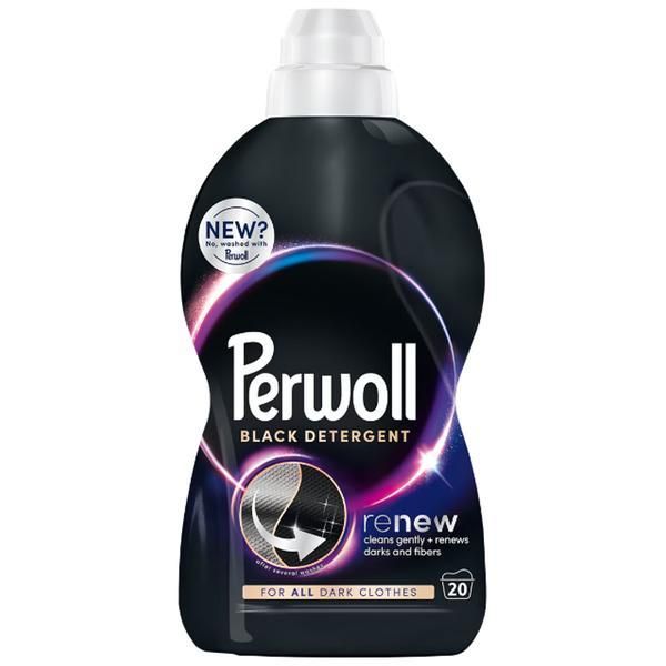 Perwoll Течен перилен препарат за черни дрехи - Perwoll Renew Black, 20 пранета, 1000 мл