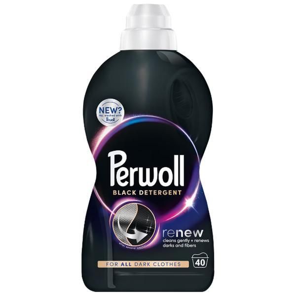 Perwoll Течен перилен препарат за черни дрехи - Perwoll Renew Black, 40 пранета, 2000 мл