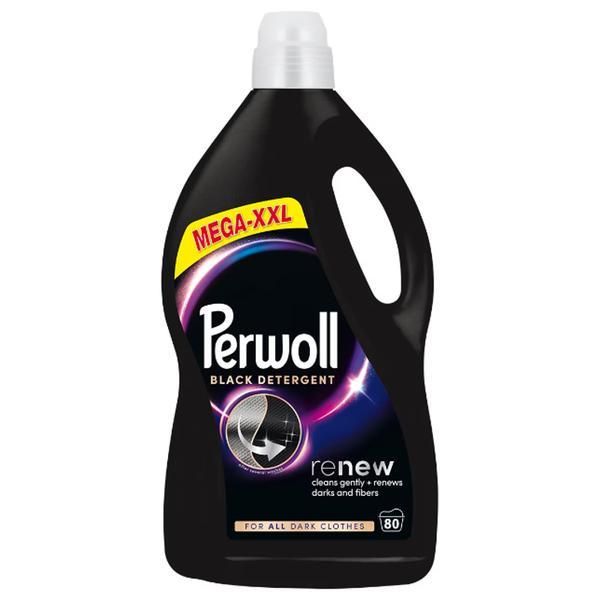 Perwoll Течен перилен препарат за черни дрехи - Perwoll Renew Black, 80 пранета, 4000 мл