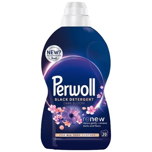 Perwoll Течен перилен препарат за черни дрехи - Perwoll Renew Dark Bloom, 20 пранета, 1000 мл
