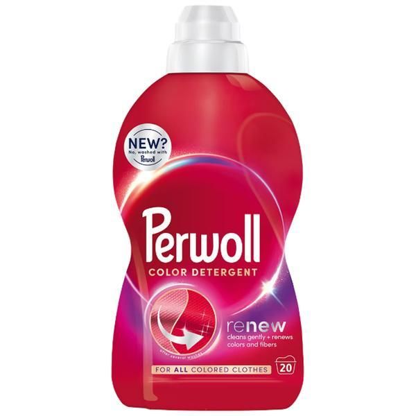 Perwoll Течен перилен препарат за цветни дрехи - Perwoll Renew Color, 20 пранета, 1000 мл
