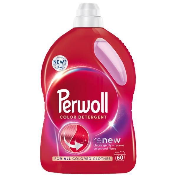 Perwoll Течен перилен препарат за цветни дрехи - Perwoll Renew Color, 60 пранета, 3000 мл