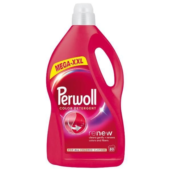 Perwoll Течен перилен препарат за цветни дрехи - Perwoll Renew Color, 80 пранета, 4000 мл