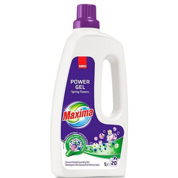Sano Течен прах за пране - Sano Maxima Power Gel Spring Flowers, 1000 мл