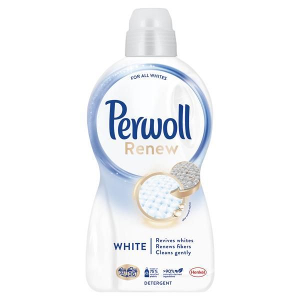 Perwoll Течен препарат за бели дрехи - Perwoll Renew White, 1980 мл