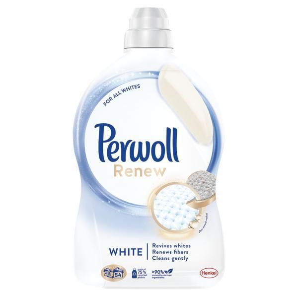 Perwoll Течен препарат за бели дрехи - Perwoll Renew White, 2970 мл
