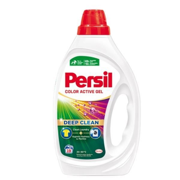 Persil Течен препарат за цветни дрехи - Persil Color Active Gel Deep Clean, 19 пранета, 855 мл