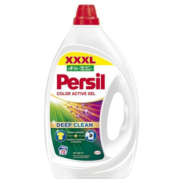 Persil Течен препарат за цветни дрехи - Persil Color Active Gel Deep Clean, 72 пранета, 3240 мл