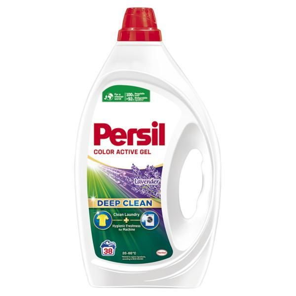Persil Течен препарат за цветни дрехи с аромат на лавандула - Persil Color Active Gel Deep Clean Lavender, 38 пранета, 1711 мл