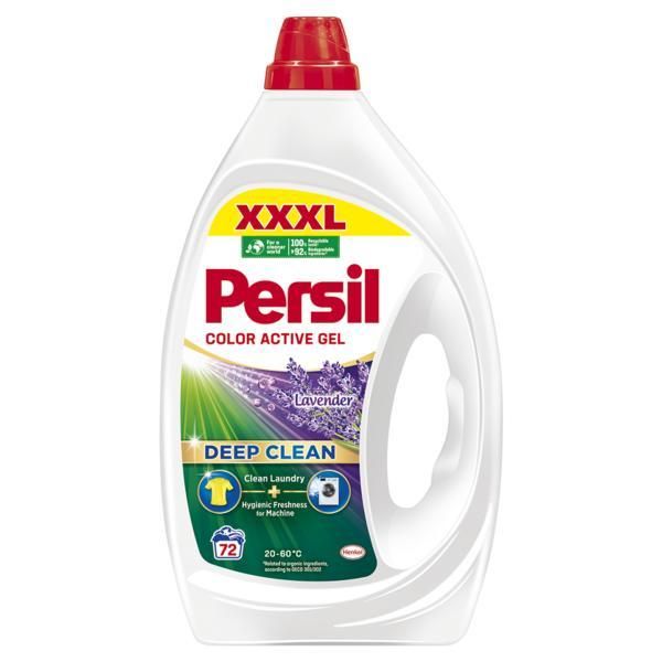Persil Течен препарат за цветни дрехи с аромат на лавандула - Persil Color Active Gel Deep Clean Lavender, 72 пранета, 3240 мл