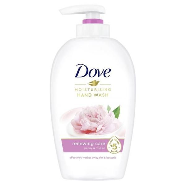 Dove Течен сапун - Dove Moisturizing Hand Wash Renewing Care Peony &amp; Rose Oil, 250 мл